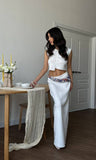 Daily Temperament Fashion Vest Set Summer New Umbilly Design Feeling Solid Half-Dress Two-Set Woman 68HZ