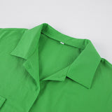 2025 Summer New Fashion Cotton Five-Sleeved Shirt Skirt Two Sets Of Commuter Leisure Suit 68HZ