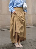 Spring And Summer Classic Retro Fashion Karting Casual High-Rise High-Rise Commuting Sexy Half-Dress Skirt 68HZ