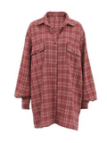 Autumn 2025 New Retro Red Scottish Check-In Ancient Shirt For Women Casual Long-Sleeved Shirt 68HZ