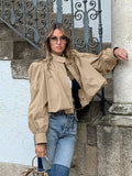 Autumn And Winter Fashion High-End Casual Card Color Small Vertical Collar Short Commuting Coat Woman 68HZ
