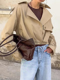 New Karat Color Double-D Row Suit Trench Coat Casual Jacket Woman In Autumn 2025 68HZ