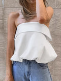 French Color-Butt Sexy Chest-Width Strap With Small Vest 2025 Spring And Summer Fashion New Top Lady 68HZ