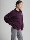 Spring Collar Half-Button Jacket Women 2025 New Loose Lazy Letter Print Long-Sleeved Top 68HZ