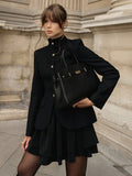 Autumn And Winter Retro Temperament With Small Suit Top Fashion Short Skirt Two Sets Of Women's Commuting Suit 68HZ