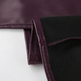 Vintage Wine Red Autumn And Winter Leather Coat Female Senior Feeling Long Sleeves Up Her Belt To Collect Waist Thin Leather Jacket 68HZ
