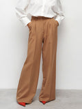 Autumn 2025 New Leisurely Thin Pants Suit Pants Women Commuting High-Waisted Trousers Loose 68HZ