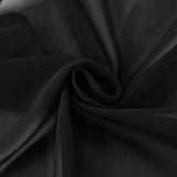Chiffon Shirt Women's Black Mesh Irregular Niche Design Round Neck Lotus Leaf Sleeve Long Sleeve Top 68HZ