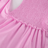 2025 Summer Gentle Pink Sexy Commut Simple Body-Repair Shirt Sleeve Short Fashion Dress Women's Dress 68HZ