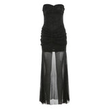 2025 Autumn And Winter New Women's Pure Color Body Street Fashion Word Collar Tset Bra Dress Women 68HZ