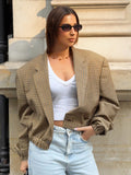 In The Autumn Of 2025, The New Women's Short-Form T-Shirt Blazer Retro Loose And Thin Suit Suit Suit 68HZ