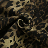 2025 Vintage Casual Pants Summer Leopard Cotton Low-Rise Solid Shorts Street Broadfoot Three-Style Women's Dress 68HZ