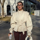 French Niche 2025 Autumn And Winter 2025 New Atmosphere Sense Commuting Wind Coat Women's Belt Strapping Long Sleeves 68HZ