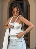 New Fashion Commute White Chest-Wearing With Summer Color High-End Temperament Women's Clothing 68HZ