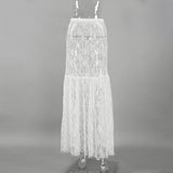 Spring And Summer New Loose Lace Jaclace High Waist Skirt 2025 Fashion Commuting Long Dress 68HZ