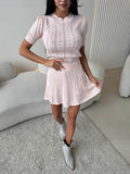 Oceanish Age-Dept Temperament Slim Skinny Jersey Set Women Summer Short-Sleeved High-Waisted Skirt Two Sets Of Women 68HZ