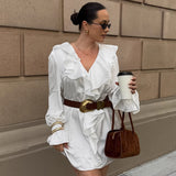 2025 Summer New Color Butts To The Waist Lotus Leaf Dress Fashion A-Dress Woman 68HZ