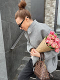 Grey Hair Coat Temperament Collar 2025 New Autumn And Winter High Sense Commuting Clothes Women 68HZ