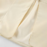 Design Sense U Collar Niche Temperament Fashion Casual Apricot Small Suit 2025 Autumn Women's Coat 68HZ