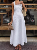 Summer Fashion Temperament Relaxed Hanging Neck Sexy Black Dress French Elegant Show-Back Women's Short Dress 68HZ