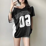 2025 Women's WISH Summer New Fashion Letter Prints Short-Sleeved Loose T-Shirt Women 68HZ
