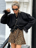 Sexy Leopard-Printed Tute A Trout Skirt With Commuting Skirt 2025 Spring Fashion Casual Skirt 68HZ