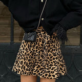 Sexy Leopard-Printed Tute A Trout Skirt With Commuting Skirt 2025 Spring Fashion Casual Skirt 68HZ