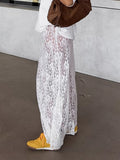 2025 Summer Sexy Perspective Lace Lazy Comfortable Dress New Simple Commuter Women's Dress 68HZ
