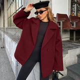 Autumn And Winter Atmosphere Of The Hair Of The Coat Women's Senior Sense Suit Collar Belt With A Long Sleeves Of The Coat 68HZ
