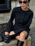 Autumn Niche Design Sense Long Sleeves To Close The Waist To Repair A Skirt Elegant Long Small Suit Coat Woman 68HZ