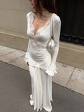 2026 Spring Women's Temperament Dress Design Elegant Sexy Lace Stitching Design 68HZ