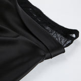 Black Sexy Hottie Lace Rag Perspective Color Half Dress 2025 Spring And Summer Fashion New Woman 68HZ