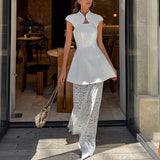 French High-Grade Apricot-Colored Pearl-Colored Fasley Dress 2025 Women's New Slacken Shirt In Autumn 68HZ