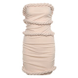 2025 Summer New Small Wood Ear Folding Waistless Sleeveless Bra Bag Hip Skirt Women 68HZ