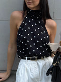 2025 Autumn New Design Pictonic Acid Wave Tie With Hanging Neck Sling Vest Woman 68HZ