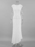 2025 New Lace Perspective Sleeveless Collar Dress Spring Summer Fashion Sexy Temperament 68HZ