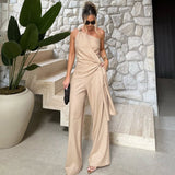 Autumn And Winter Commuter Workwear Fashion Collar Long Sleeve Casual Temperament Relaxed Classic Wide Foot Jump-Fitting Trousers Women's Clothing 68HZ