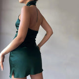 2025 Summer Hanging Neck Skirts Sexy Sleeveless Temperament Fashion Shirts Women's Dress 68HZ