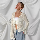 Spring And Summer New With Cardigan Horn Sleeves With Fashion Commuting Top Simple Comfortable Women's Clothing 68HZ