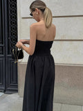 French Sexy Black Cotton Tset Coat Dress 2025 Spring And Summer Fashion New Long Dress Woman 68HZ