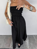 2025 Summer Babes Sleeveless Breast Temperament Dress High-End Seaside Holiday Little Black Dress Woman 68HZ