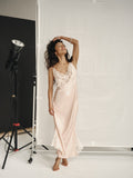 2025 Summer French Light Pink Light Luxury Sexy Lace Sling Skirt Home Dress Summer 68HZ