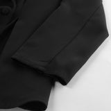 Temperament Elegant Suit Suit Female High Sense Of Black Temperament Thin Waist Suit Bag Hip Skirt Two Sets 68HZ