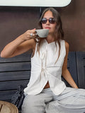 2025 Fashion New With Sleeveless Cotton Vest Loose Comfortable Commuter Top 68HZ