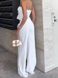 White Cotton Tecta Boobs Wide-Footed Sleeves With Sleeves 2025 Spring And Summer Fashion 68HZ