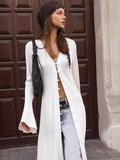 Women's Clothing 2025 Autumn And Winter Long Buckle Knitted French Single-Dlong High-End Open Lotus Leaf Dress 68HZ