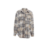 Spring 2025 New Pure Cotton In The Long Design Plaid Long Sleeve Shirt Fashion Shirt Women's Clothing 68HZ