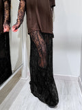 2025 Summer Sexy Atmosphere Lace Perspective Skirt Fashion High-Waist Temperament Women's Dress 68HZ