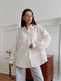 Casual Apricot-Coled Long-Sleeved Loose Pocket Top Summer Simple Commuter Jafuse Shirt Woman 68HZ