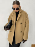 Autumn And Winter New Hair Coat Suit Collar Temperament Loose Thick Coat 2025 Fashion Commuting Women's Clothing 68HZ